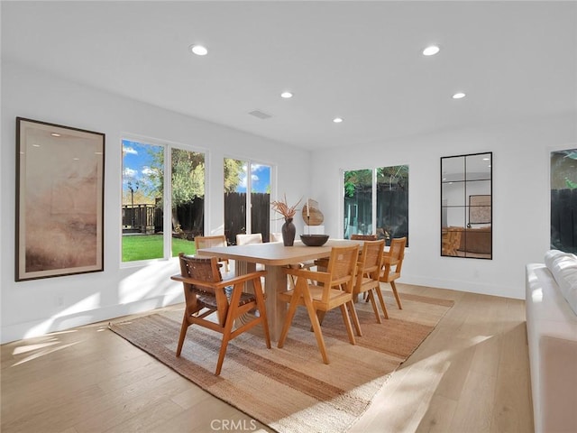 24100 Philiprimm St, Woodland Hills, CA 91367 - dining area with recessed lighting and light wood-style floors
