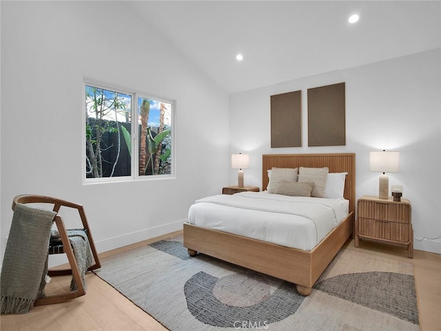 24100 Philiprimm St, Woodland Hills, CA 91367 - bedroom with lofted ceiling and recessed lighting