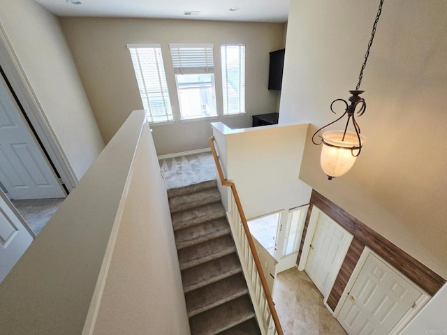 2811 Bear Valley Rd, Chula Vista, CA 91915 - staircase with carpet floors and baseboards