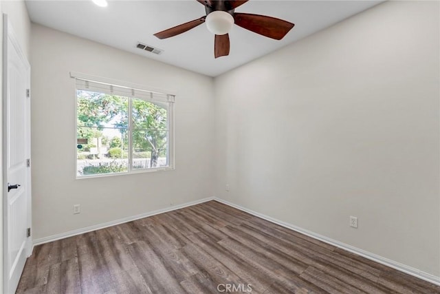 27132 Golden Field Ct, Moreno Valley, CA 92555 - unfurnished room with wood finished floors and a ceiling fan