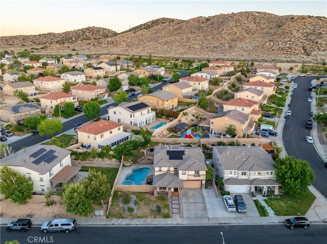 2322 Carolyn Dr, Palmdale, CA 93551 - aerial perspective of suburban area featuring a pool area and mountains
