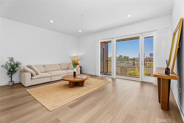 1505 Rivington, Irvine, CA 92612 - living room featuring light wood-style floors and recessed lighting