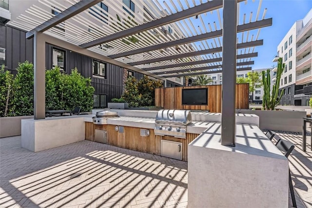 1505 Rivington, Irvine, CA 92612 - view of patio / terrace with area for grilling and a pergola