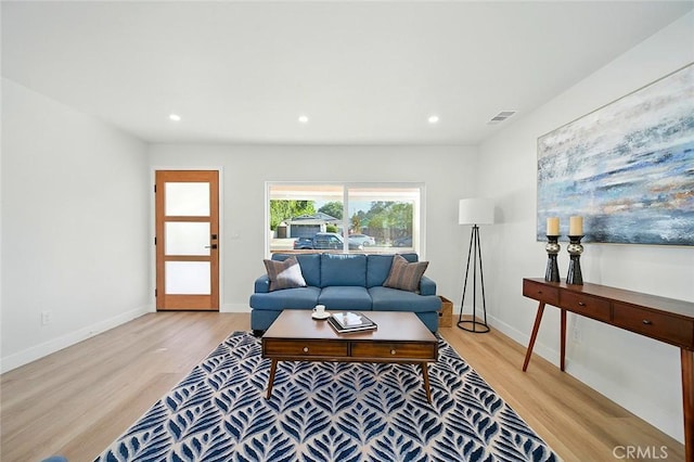 482 Mountain View St, Altadena, CA 91001 - living room featuring light wood finished floors and recessed lighting