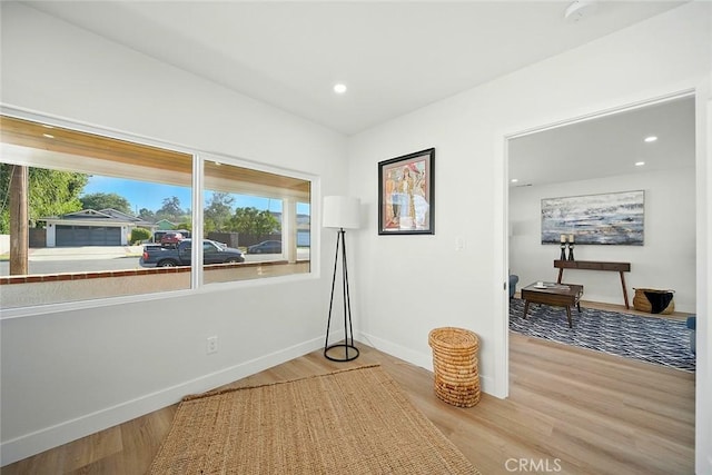482 Mountain View St, Altadena, CA 91001 - unfurnished room featuring light wood-style floors, recessed lighting, and a smoke detector
