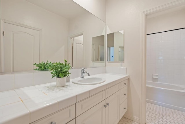 3463 Corte Fresa, Carlsbad, CA 92009 - full bathroom featuring vanity, shower / bath combination, and tile patterned floors
