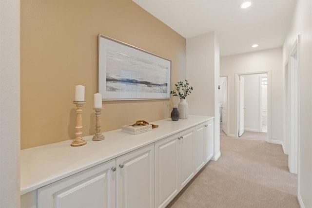 3463 Corte Fresa, Carlsbad, CA 92009 - hallway with light carpet and recessed lighting