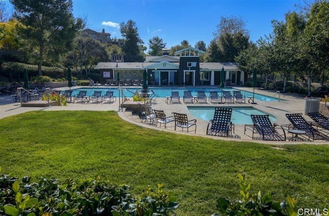 3463 Corte Fresa, Carlsbad, CA 92009 - community pool featuring a lawn and a patio area