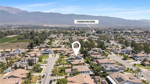 7133 Brisas Ct, Rancho Cucamonga, CA 91739 - aerial perspective of suburban area featuring mountains