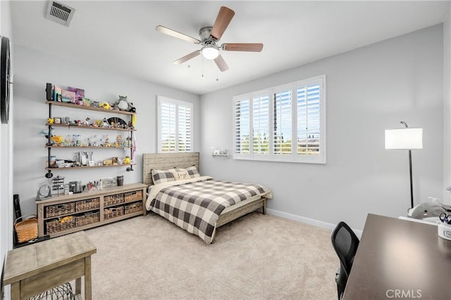 7133 Brisas Ct, Rancho Cucamonga, CA 91739 - bedroom with carpet flooring and ceiling fan