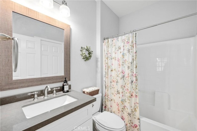 7133 Brisas Ct, Rancho Cucamonga, CA 91739 - bathroom with vanity and shower / bath combination with curtain