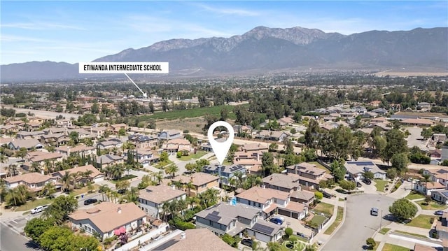 7133 Brisas Ct, Rancho Cucamonga, CA 91739 - aerial view of residential area with mountains