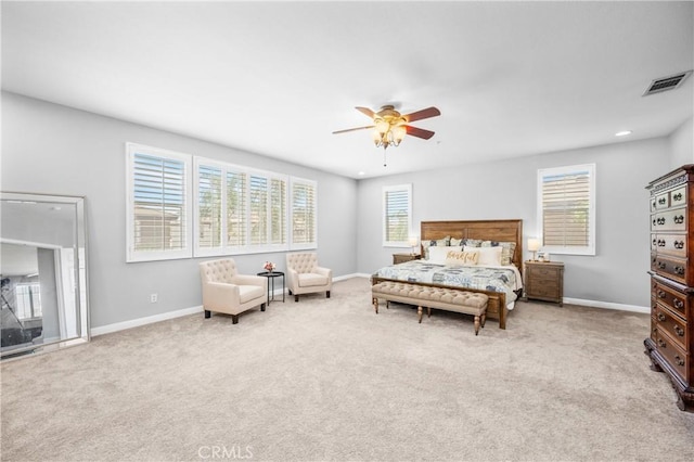 7133 Brisas Ct, Rancho Cucamonga, CA 91739 - carpeted bedroom featuring ceiling fan and recessed lighting
