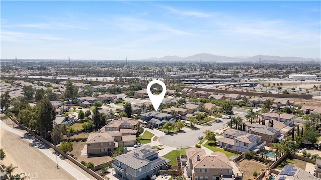 7133 Brisas Ct, Rancho Cucamonga, CA 91739 - aerial perspective of suburban area featuring a mountain backdrop