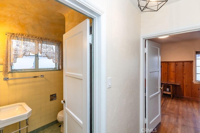 1417 Highland Ave, Needles, CA 92363 - bathroom featuring plenty of natural light and wood finished floors