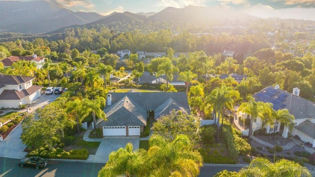 2027 Jenna Pl, Escondido, CA 92029 - aerial view of residential area featuring mountains and a heavily wooded area