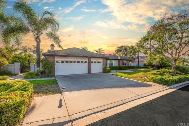 2027 Jenna Pl, Escondido, CA 92029 - single story home featuring driveway, a garage, and a chimney