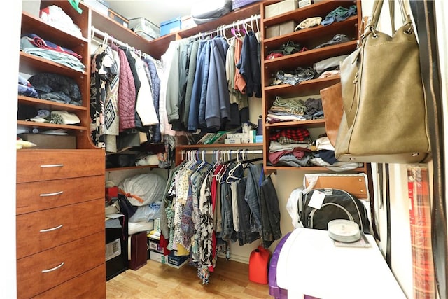 13135 Sunnybrook Cir Unit 205, Garden Grove, CA 92844 - walk in closet featuring wood finished floors