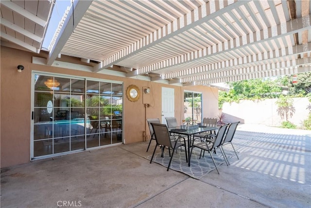 3730 E Euclid Ave, Orange, CA 92869 - view of patio / terrace with outdoor dining area and a pergola