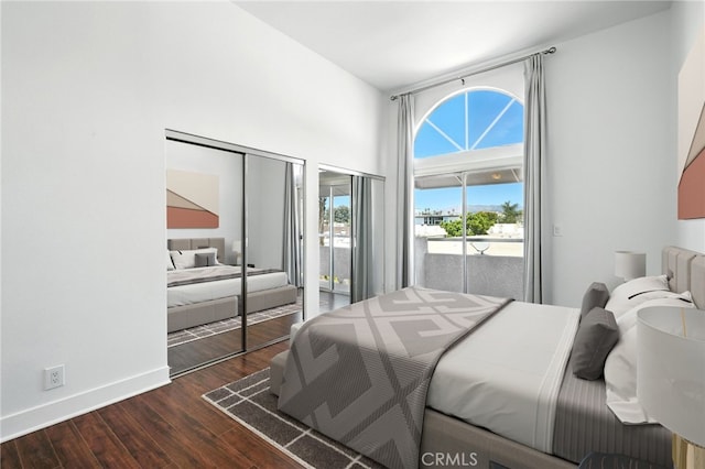 12001 Goshen Ave Unit 303, Los Angeles, CA 90049 - bedroom with access to outside and wood finished floors