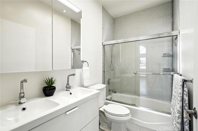 12001 Goshen Ave Unit 303, Los Angeles, CA 90049 - bathroom with enclosed tub / shower combo and double vanity