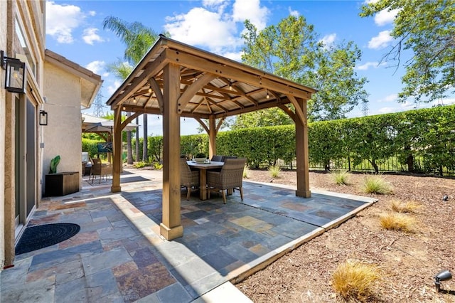 2666 Peacock Pl, La Verne, CA 91750 - fenced backyard with a gazebo, outdoor dining space, and a patio