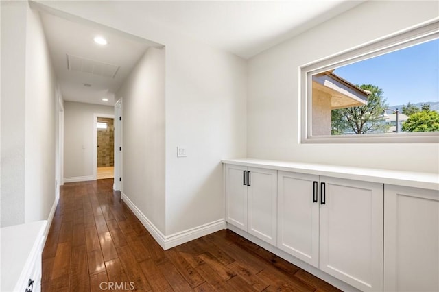 2666 Peacock Pl, La Verne, CA 91750 - hallway with dark wood-style flooring and recessed lighting