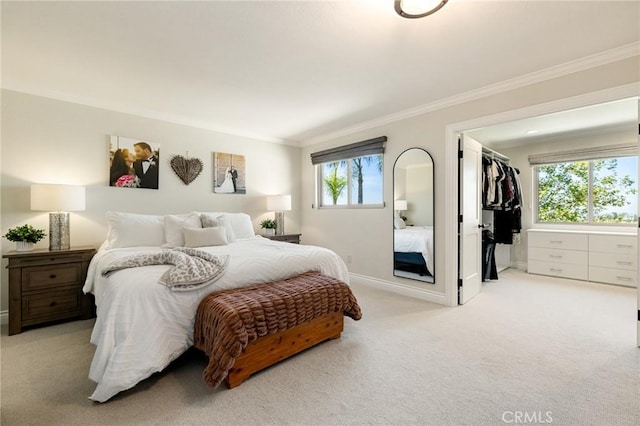 2666 Peacock Pl, La Verne, CA 91750 - bedroom featuring ornamental molding and carpet floors