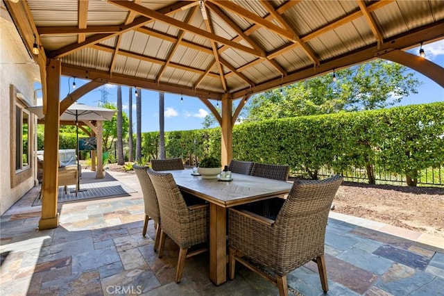 2666 Peacock Pl, La Verne, CA 91750 - view of patio / terrace with outdoor dining space and a gazebo