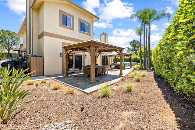2666 Peacock Pl, La Verne, CA 91750 - rear view of house with a gazebo, stucco siding, and a patio