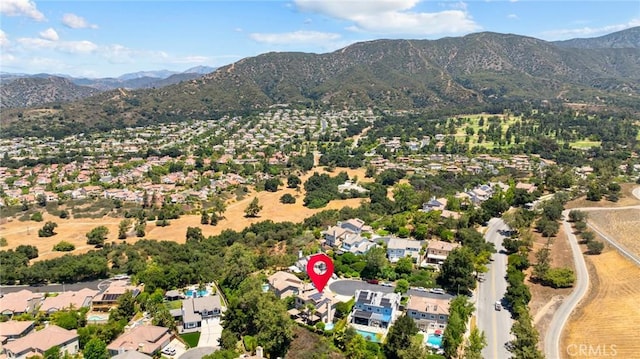 2666 Peacock Pl, La Verne, CA 91750 - aerial perspective of suburban area featuring a mountain backdrop