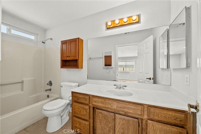 8558 W W Ave E8, Lancaster, CA 93536 - full bathroom featuring vanity, tile patterned floors, plenty of natural light, and tub / shower combination