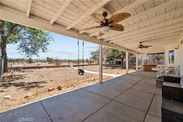 8558 W W Ave E8, Lancaster, CA 93536 - view of patio with a ceiling fan