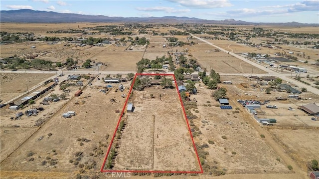 8558 W W Ave E8, Lancaster, CA 93536 - view of rural area with property parcel outlined and mountains