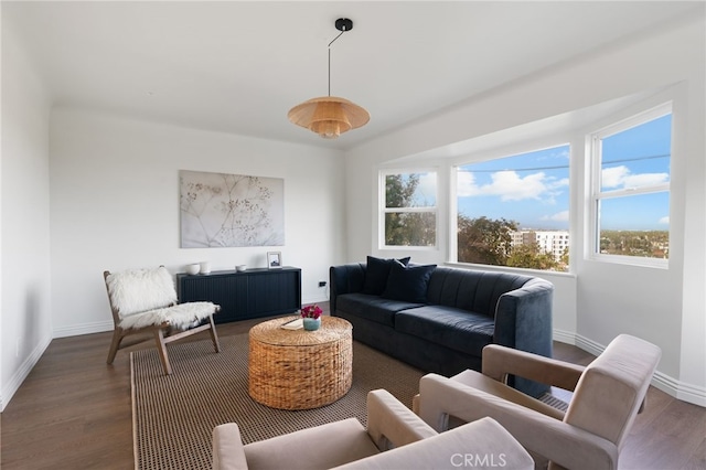 4730 Angeles Vista Blvd, View Park, CA 90043 - living area with wood finished floors and baseboards