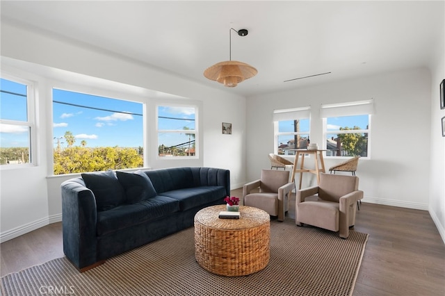 4730 Angeles Vista Blvd, View Park, CA 90043 - living room featuring wood finished floors and baseboards