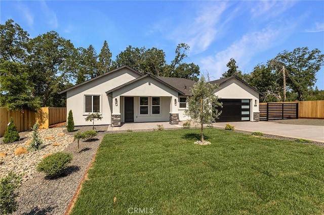 5909 Del Mar Ave, Paradise, CA 95969 - view of front facade with stucco siding, driveway, and a garage