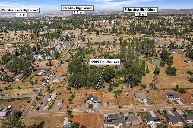 5909 Del Mar Ave, Paradise, CA 95969 - aerial map of property and surrounding area