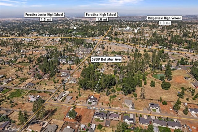 5909 Del Mar Ave, Paradise, CA 95969 - aerial view of property's location