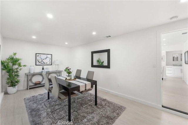 611 Griffith St, San Fernando, CA 91340 - dining area featuring recessed lighting and light wood-style flooring