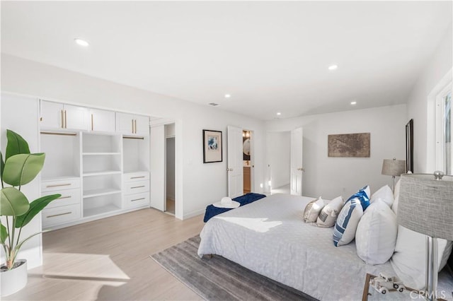611 Griffith St, San Fernando, CA 91340 - bedroom featuring light wood-type flooring and recessed lighting
