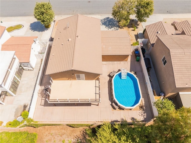 26649 Azalea St, Moreno Valley, CA 92555 - aerial view of property and surrounding area featuring a pool area