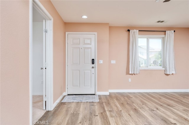 26649 Azalea St, Moreno Valley, CA 92555 - foyer entrance featuring light wood-type flooring and recessed lighting