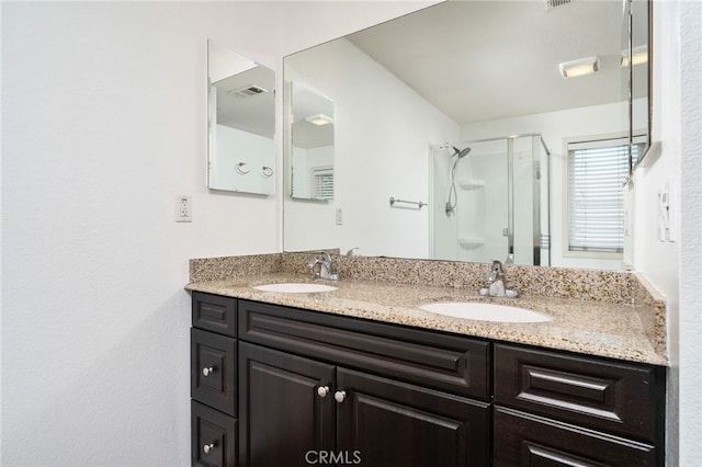 26649 Azalea St, Moreno Valley, CA 92555 - full bath featuring double vanity and an enclosed shower