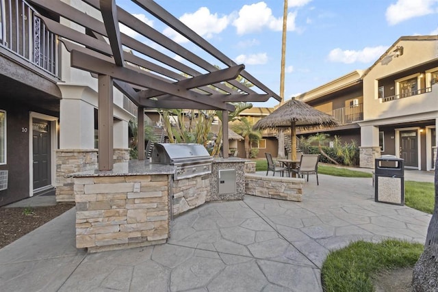 800 N Mollison Ave Unit 56, El Cajon, CA 92021 - view of patio / terrace featuring area for grilling, outdoor dining area, and a pergola