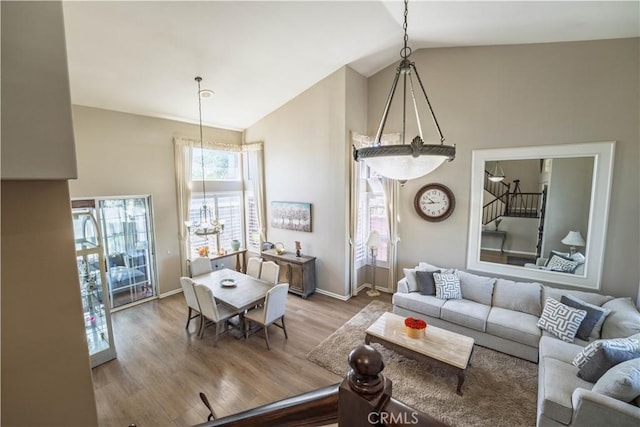 39560 Tinderbox Way, Murrieta, CA 92562 - living room with wood finished floors and high vaulted ceiling