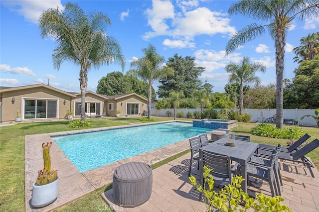 8817 Encino Ave, Sherwood Forest, CA 91325 - view of swimming pool featuring a fenced backyard and a patio