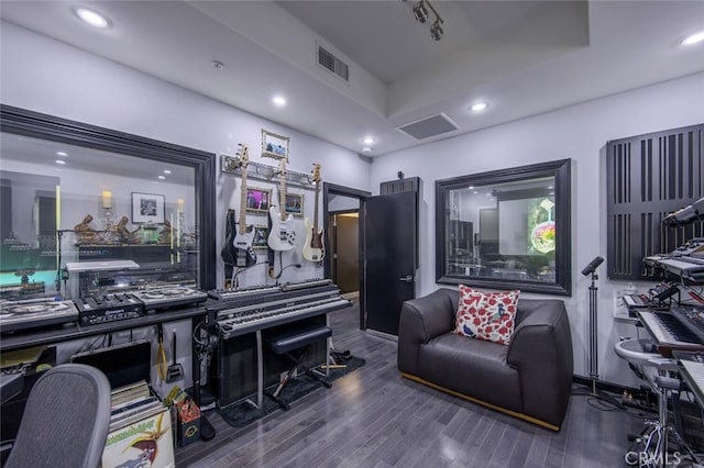 8817 Encino Ave, Sherwood Forest, CA 91325 - office with wood finished floors and recessed lighting