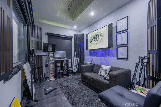 8817 Encino Ave, Sherwood Forest, CA 91325 - living room with wood finished floors and recessed lighting