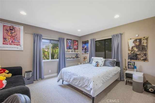8817 Encino Ave, Sherwood Forest, CA 91325 - bedroom featuring light colored carpet and recessed lighting